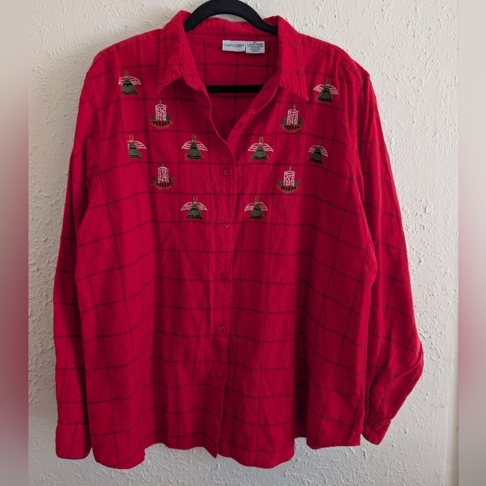 Vintage Cabin Creek Angel Embroidered Christmas Shirt